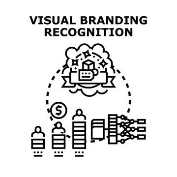 Visual branding recognition concept for marketing and business Stock Illustration