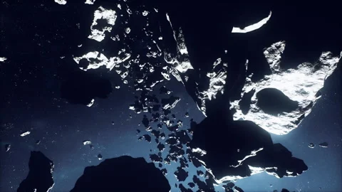 Visual of chaotic debris and telemetry in cosmic environment Stock Footage 334326468