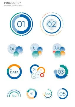 Visual charts. Finance elements commercial vector illustration. Stock Illustration