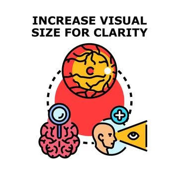 Visual clarity concept increasing perception and understanding Stock Illustration