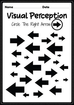Visual closure worksheet perceptual skills activity of occupation therapy Stock Illustration