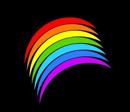 Visual colorful symbol of rainbow, vector illustration Stock Illustration