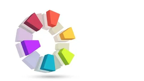 Visual Colour Wheel Mapping tertiary colours Stock Illustration