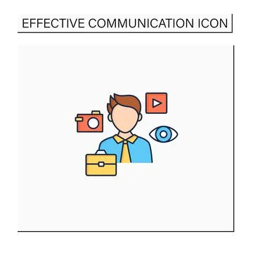 Visual communication color icon Stock Illustration