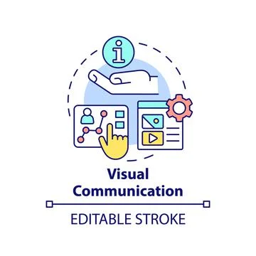 Visual communication concept icon Stock Illustration