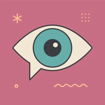 Visual communication concept. Unique and creative illustration. Stock Illustration