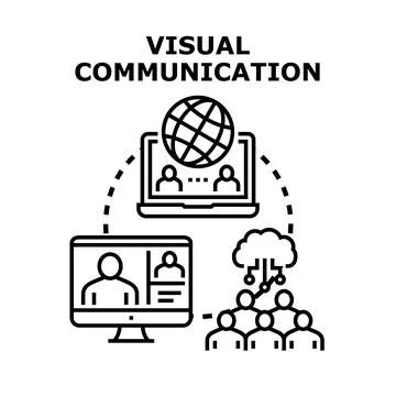Visual communication connecting people worldwide through technology 스톡 일러스트