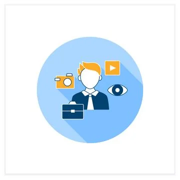 Visual communication flat icon Stock Illustration