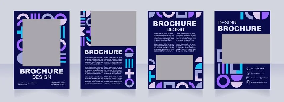 Visual communication industry event blank brochure layout design 스톡 일러스트