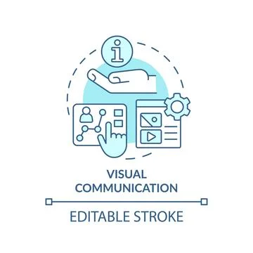 Visual communication turquoise concept icon Stock Illustration