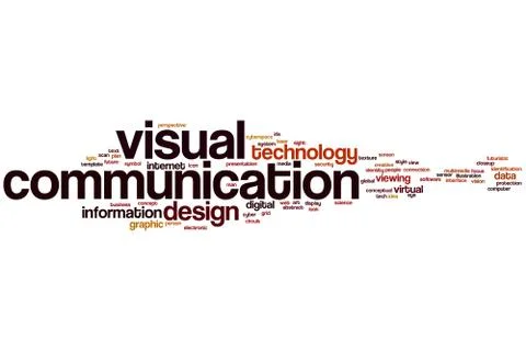Visual communication word cloud Stock Illustration