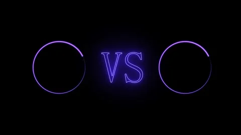 Visual Comparison of Circles with VS Text Stock Footage 332881901