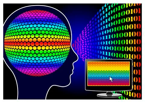 Visual computer stress イラスト素材