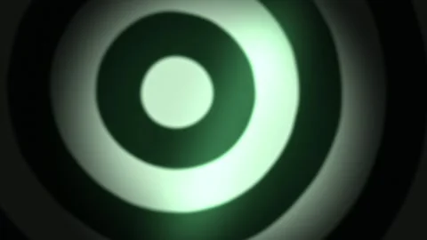 Visual of concentric circles in green and white colors Stock Footage 338323097