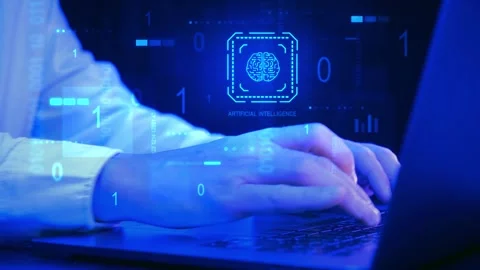 Visual concept of artificial intelligence data Stock Footage 260324163