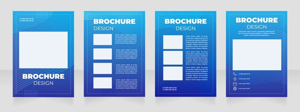 Visual content creation conference blank brochure layout design Illustrazione stock