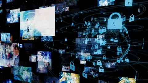 Visual contents concept. Social networking service. Streaming video. Stock Footage 121956093