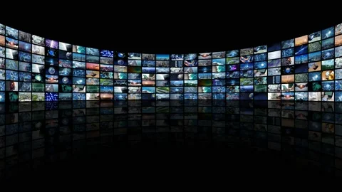 Visual contents concept. Social networking service. Streaming video.  Stock Footage 131841837