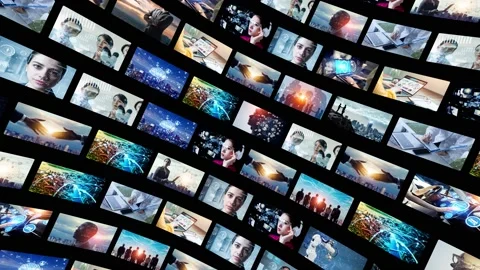 Visual contents concept. Social networking service. Streaming video. communicati Vidéo 147035790