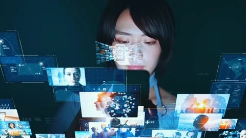 Visual contents concept. Social networking service. Streaming video. communicati Video stock 157863187