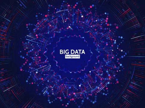 Visual data stream information. Abstract data conection structure. Futuristic Stockillustratie