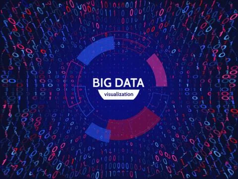 Visual data stream information. Abstract data connection structure. Futuristi Illustrazione stock