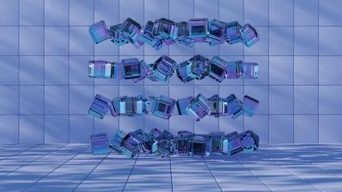 A visual depiction of data being organized and categorized into structured fo Stock Illustration