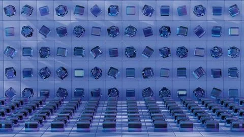 A visual depiction of data being organized and categorized into structured fo Stock Illustration