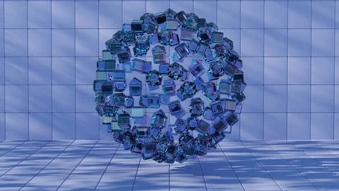 A visual depiction of data being organized and categorized into structured fo Stock Illustration