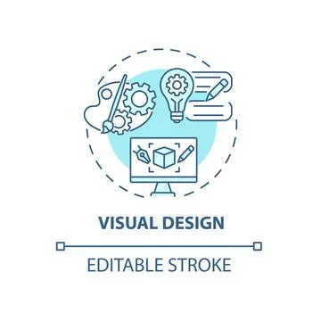Visual design concept icon Illustrazione stock