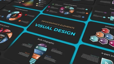 Visual Design Infographics - Animated Data Graphics and Presentation Elements 스톡 After Effects