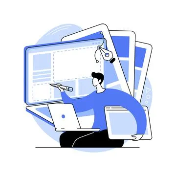 Visual design isolated cartoon vector illustrations. Stock Illustration