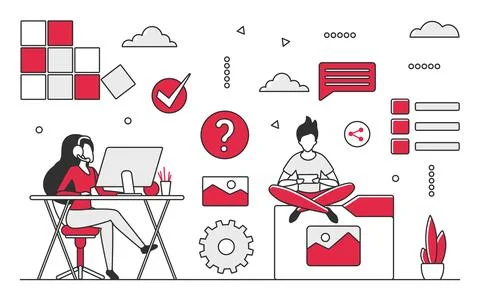 Visual designer engineer art イラスト素材