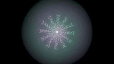 Visual display of abstract patterns in radial symmetry with light Stock Footage 337388275