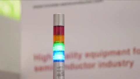 Visual Display of Colorful Light Sequence in Device 스톡 동영상 322951538