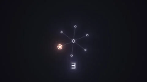 Visual display of interconnected nodes with a central focus Stock Footage 338302176
