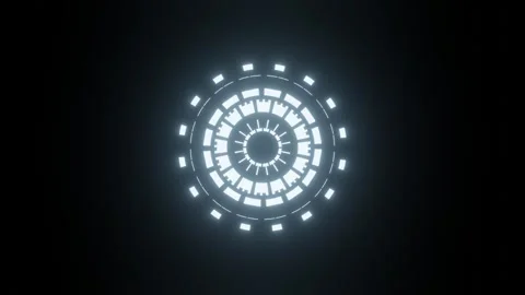 Visual display of intricate circular patterns with illuminated details in a.. Video stock 295744976