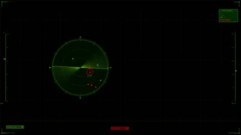 Visual display of military cockpit data for science fiction war analysis an.. Video stock 327223767