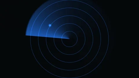 Visual display of radar showing scanning motion in dark 库存影片 338226502