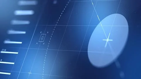 Visual display showing data analysis tools for facial recognition and Stock Photos