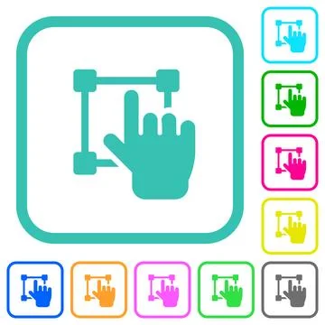 Visual editing solid vivid colored flat icons Stock Illustration