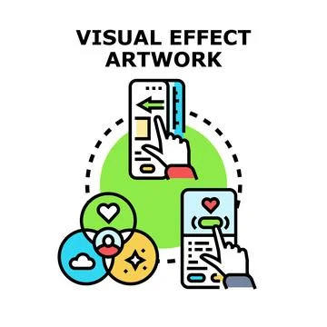 Visual effect artwork concept for creative digital design Stock Illustration
