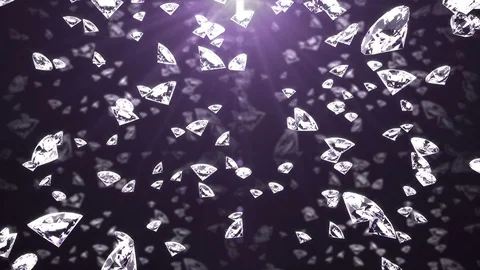 Visual effect. crystals glittering in rays of light fall on a purple background Vídeo Stock 122213803