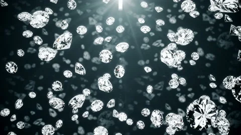 Visual effect. crystals glittering in rays of light fall on a purple background Stock Footage 165353860