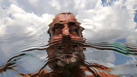 Visual effect on a face framed by the seabed- Full HD - ProRes Stock Footage 161165202