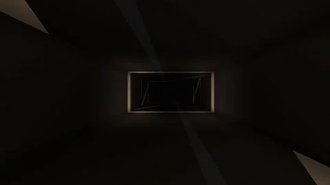 Visual effect of light and shadow in a dark geometric space Stock Footage 340350517