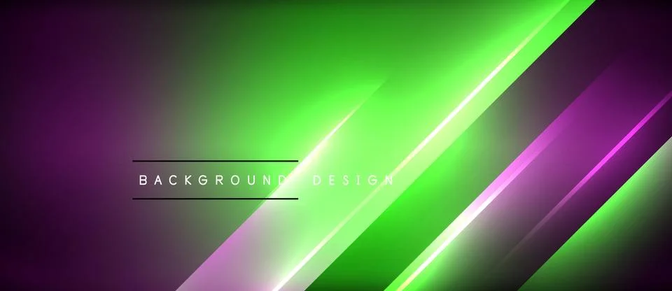 Visual effect lighting in electric blue and magenta neon on a dark background Stock Illustration