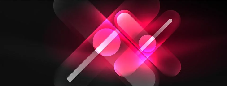 Visual effect lighting with a glowing red cross on black background Stock Illustration