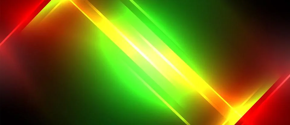 Visual effect lighting with neon magenta lens flare in amber sky Illustrazione stock