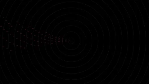 Visual effect of sound waves spreading in a dark Stock Footage 339589497